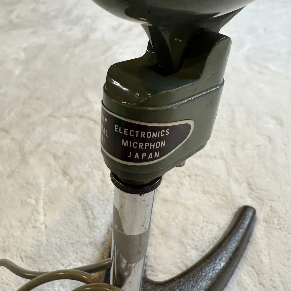 Vintage‎ Symphony Crystal M-131 Electric Microphone Japan Green Retro